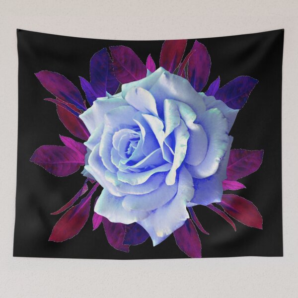 Item preview, STUNNING WHITE ROSE PURPLE-BLACK ART  designed and sold by sharlesart.