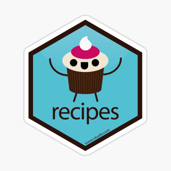 R recipes hex Sticker
