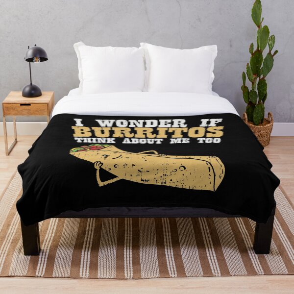Artikelvorschau, I Wonder If Burritos Think About Me Too entworfen und verkauft von Wobbel.