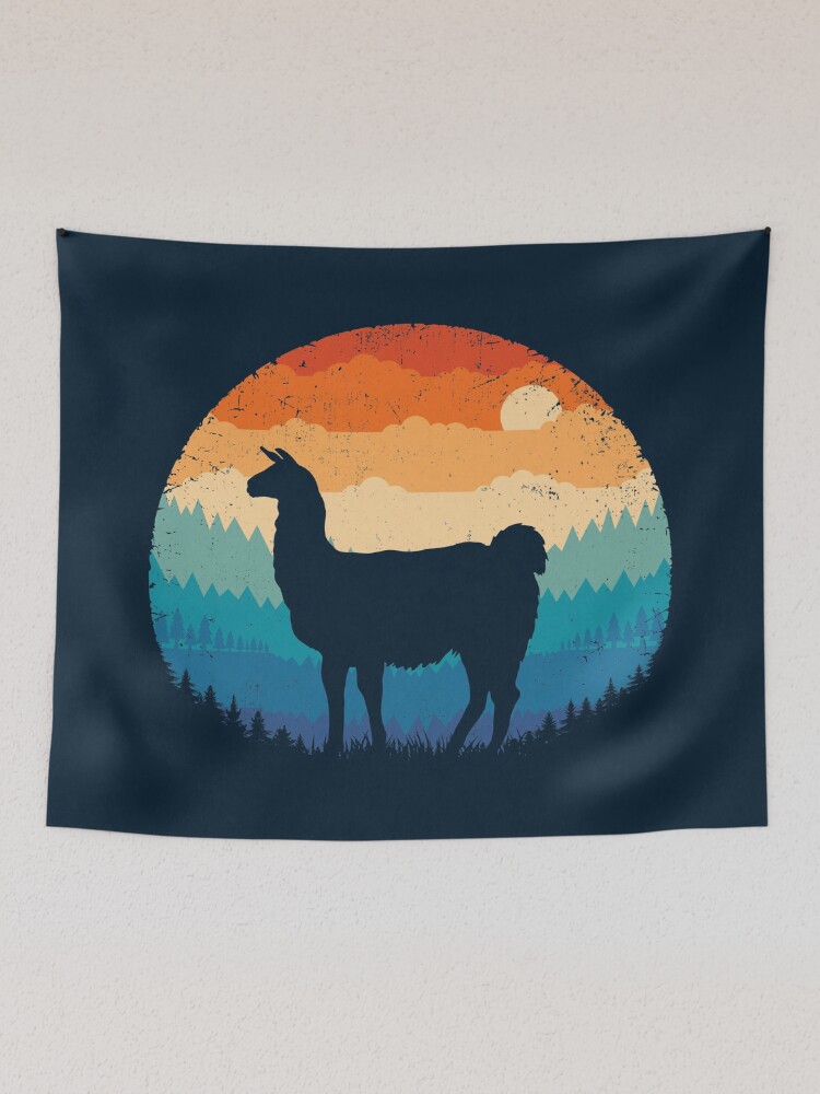 Retro Alpaca Tapestry