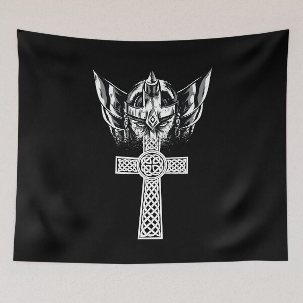 Item preview, Viking Celtic cross helmet mythology designed and sold by emphatic.