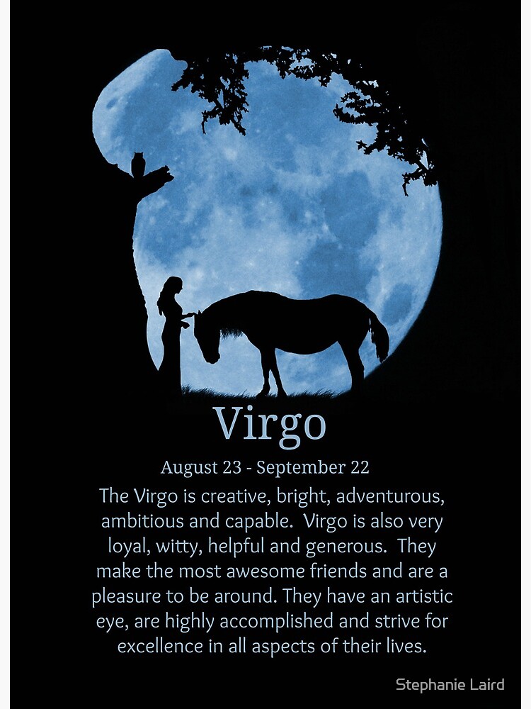 Zodiac Sign of Virgo August and September Birthdays Art Board Print