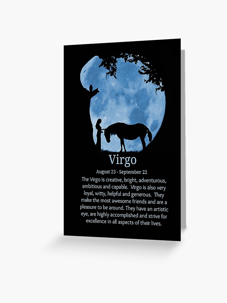 Zodiac Sign of Virgo August and September Birthdays Greeting Card