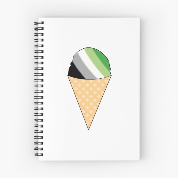Item preview, aromantic pride flag ice cream cone designed and sold by omni-nomni.