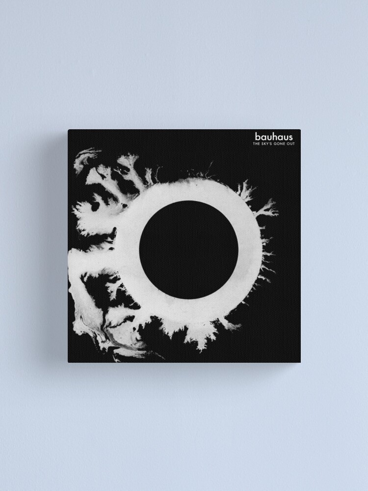 Thumbnail 1 of 3, Canvas Print, Bauhaus the sky's gone out post punk 80s retro black and white artwork designed and sold by Alessandra-C.