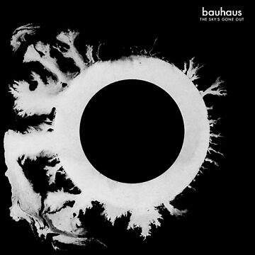 Artwork thumbnail, Bauhaus the sky's gone out post punk 80s retro black and white artwork by Onyria Art