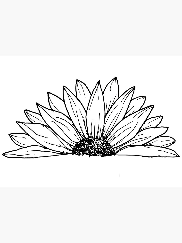 Black and White Daisy Doodle | Art Board Print