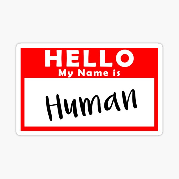 Item preview, Hello My Name is Human Left Chest designed and sold by Shanestillz.