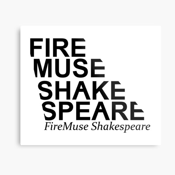 FireMuse Shakespeare logo Metal Print