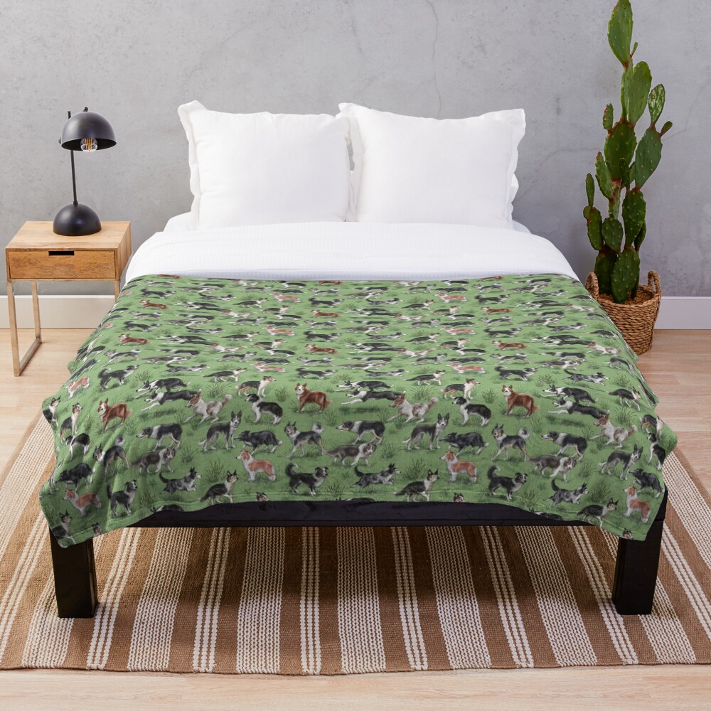 The Border Collie Throw Blanket