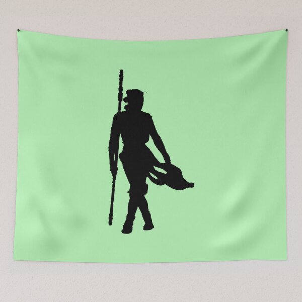 Item preview, Rey with Staff Silhouette designed and sold by FangirlFuel.