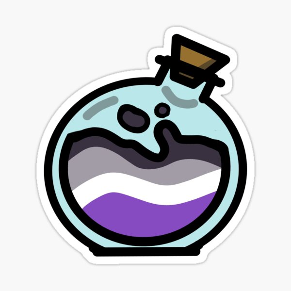 Asexual Pride Potion Bottle Sticker For Sale By Renniequeer Redbubble