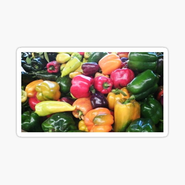 Item preview, Peppers, Colorful Food Art by Courtney Hatcher designed and sold by cghatcherart.