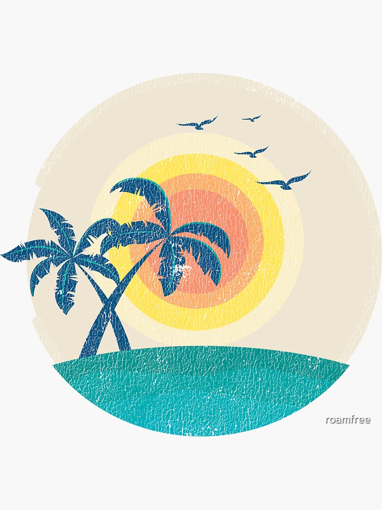 Beach Palm Trees Sticker by roamfree
