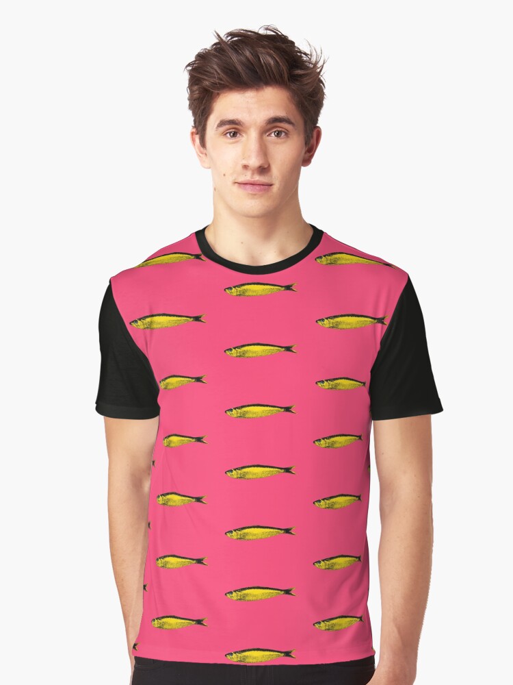 Thumbnail 1 von 5, Grafik T-Shirt, Rosa Sardine designt und verkauft von Lisbon-dreams.