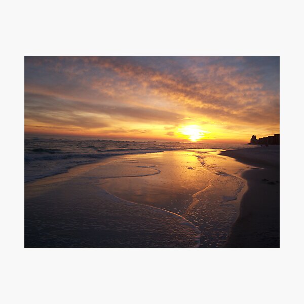 Orange Beach Sunset 1 Photographic Print