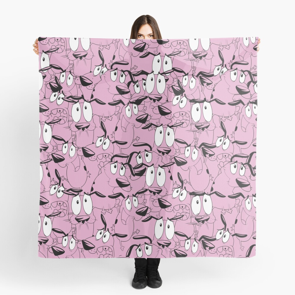 Courage the Cowardly Dog pattern Scarf