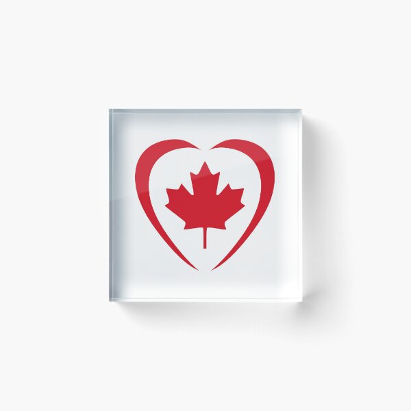 Item preview, Canadian Patriot Flag Series (Heart) designed and sold by Carbon-Fibre Media.