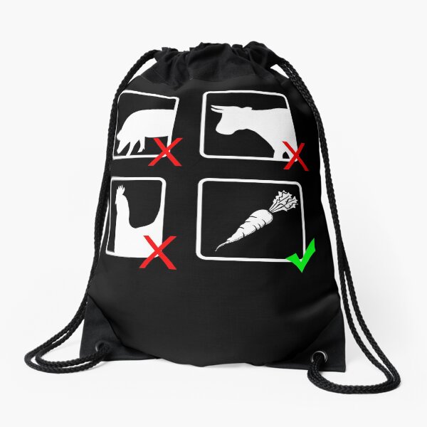 Vegetarian Drawstring Bag