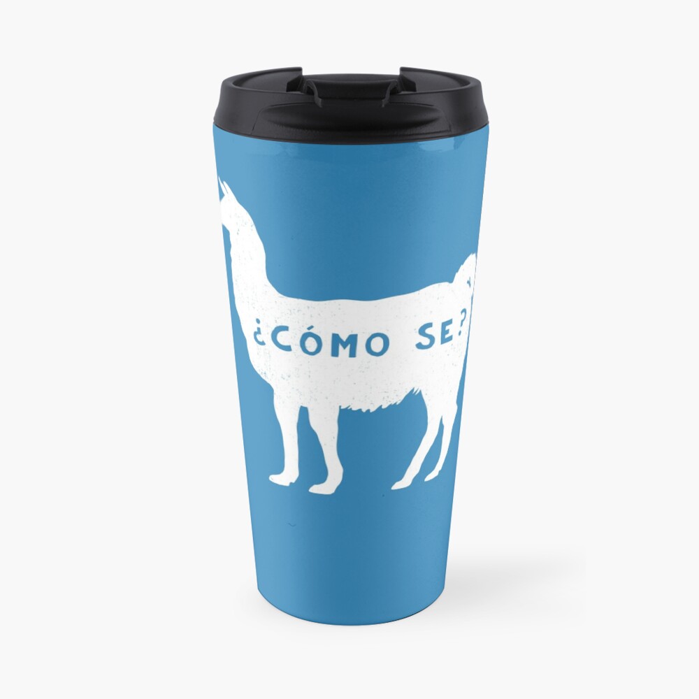¿Como se Llama? - Funny Alpaca Travel Mug