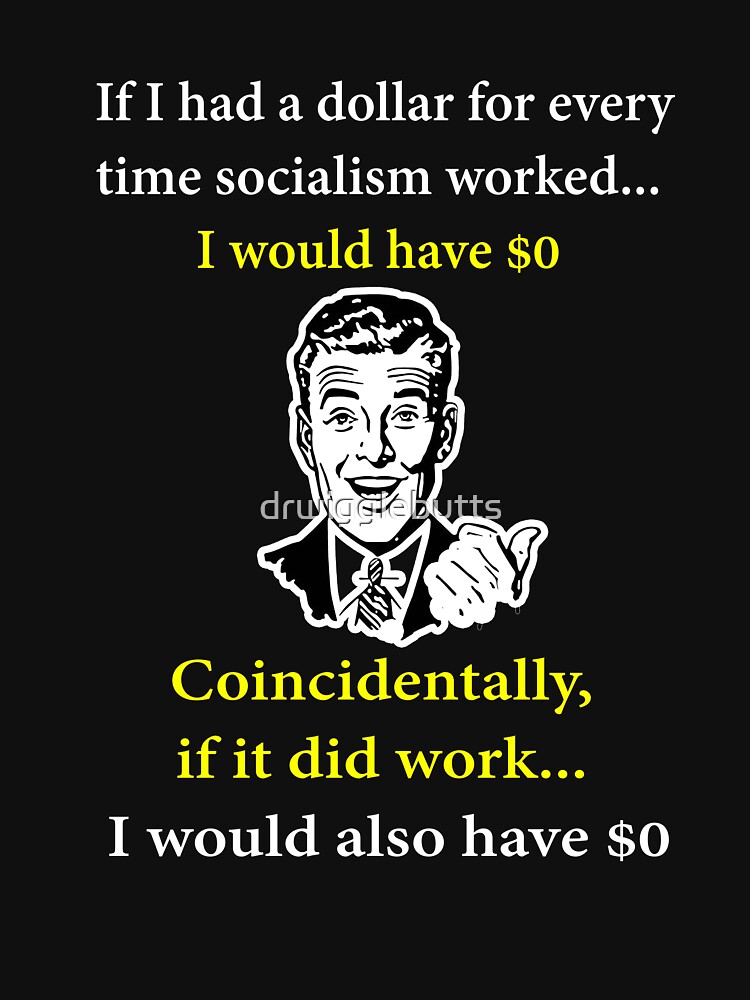 Funny Anti Socialism Quote Anti Socialist Meme Pro Capitalist Shirt  Greeting Card for Sale by drwigglebutts