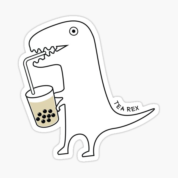 Item preview, Tea Rex T-Rex Drinking Boba Milk Tea designed and sold by bobalogy.