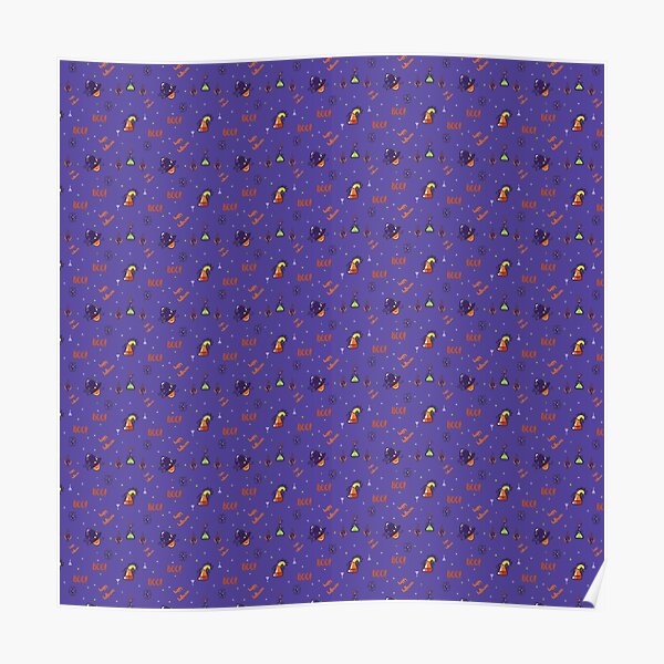 Happy Halloween Pattern Poster
