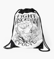 Fight Misogyny Drawstring Bag