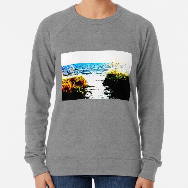 Beach Scene Design #1 Lightweight Sweatshirt