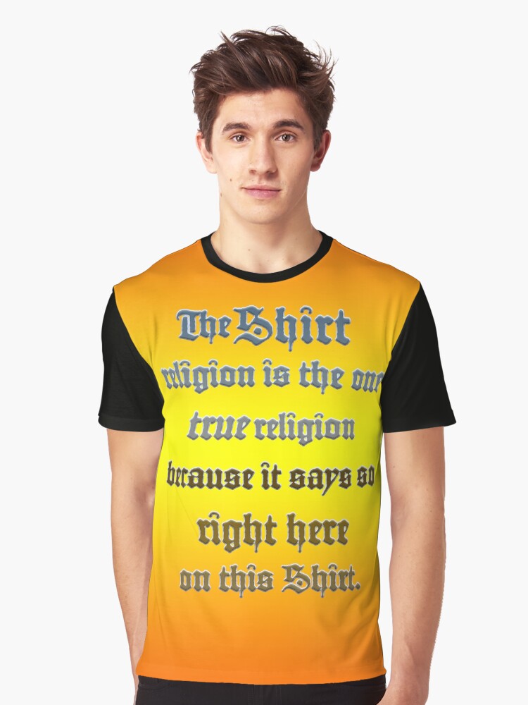 black and yellow true religion shirt