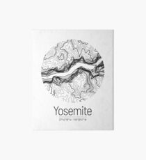 Lámina rígida Yosemite Valley | Topographic Map Design (Minimalist)