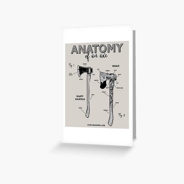 Anatomy of an Axe Greeting Card
