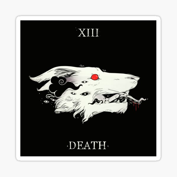 Item preview, Death Tarot Card Wolf Art designed and sold by cellsdividing.