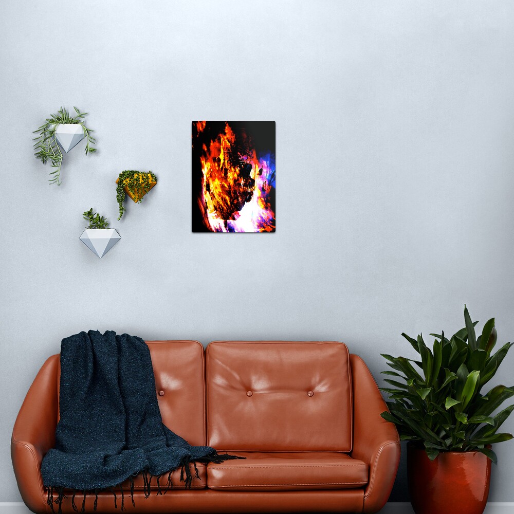 Burning Tree Metal Print