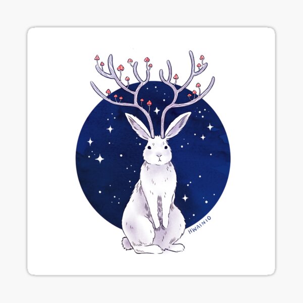 Item preview, Fantasy Mushroom Jackalope  designed and sold by hwainio.