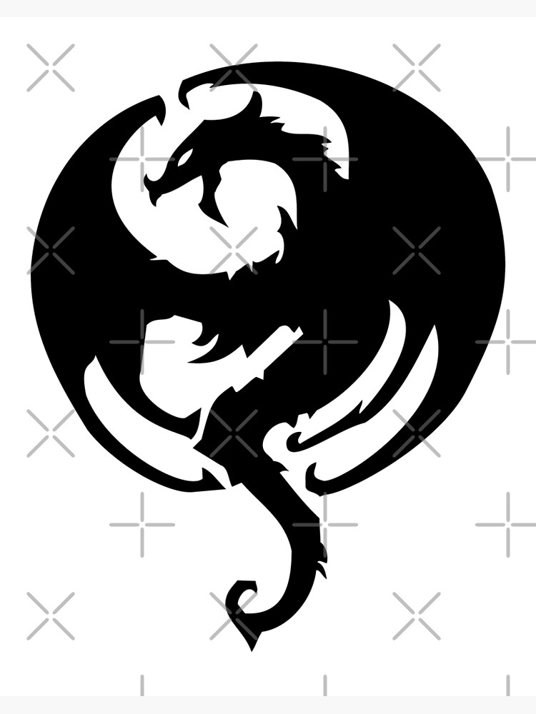 New Dragon Logo Elsweyr Art Board Print By Gale Glory Redbubble