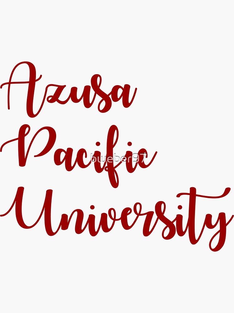 "Azusa Pacific university" Sticker for Sale by bweber97 Redbubble