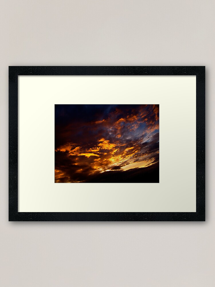 Alternate view of Flaming Sky Framed Art Print
