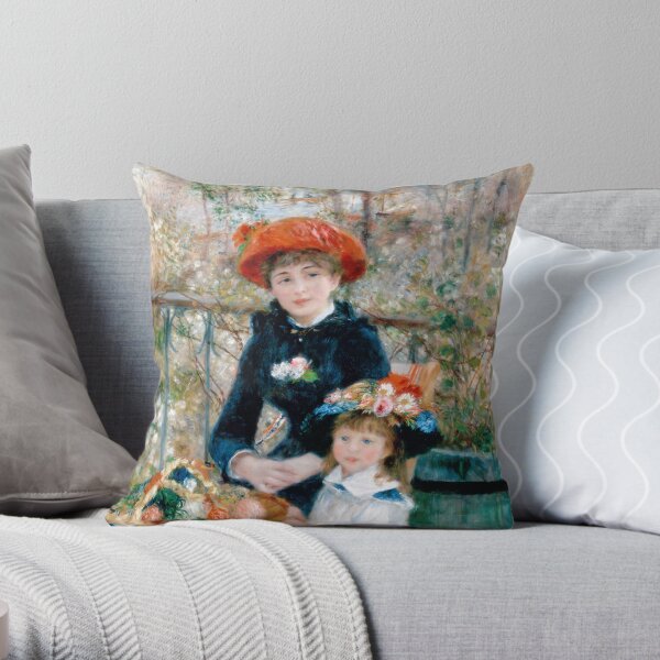 The Two Sisters of Auguste Renoir Throw Pillow