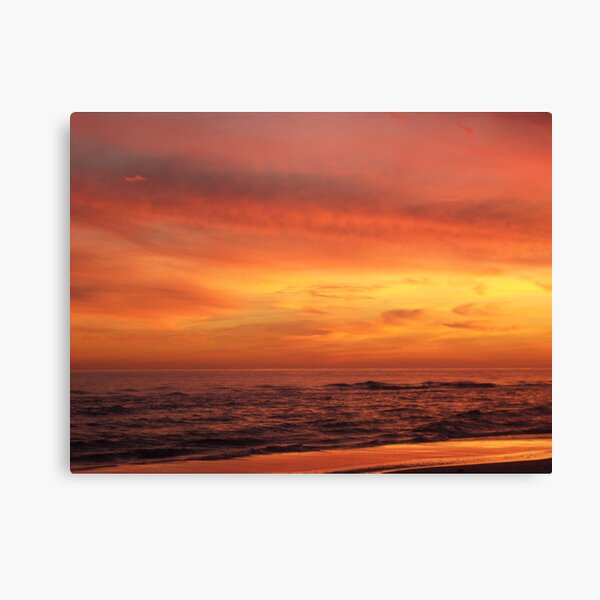 Orange Beach Sunset 4 Canvas Print