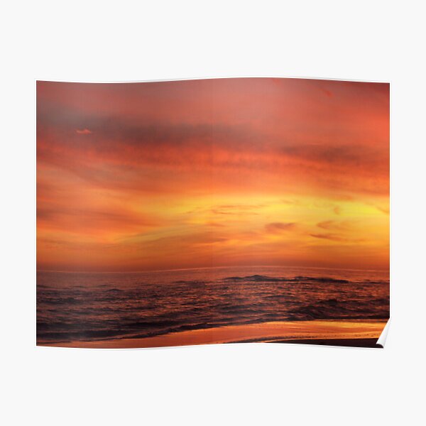 Orange Beach Sunset 4 Poster