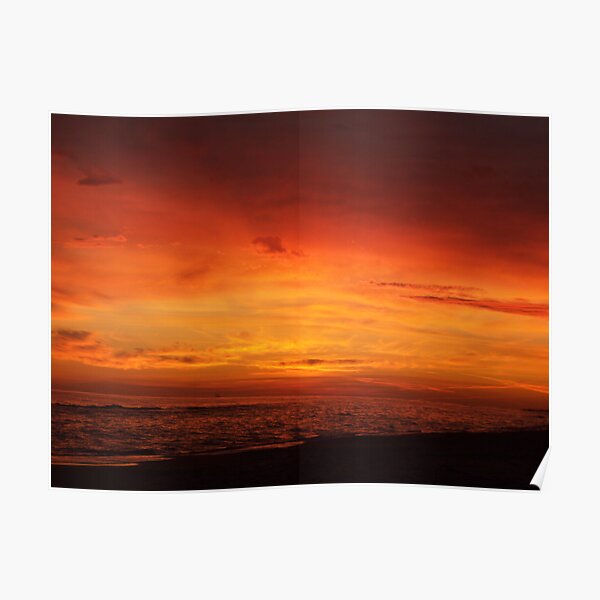 Orange Beach Sunset 5 Poster