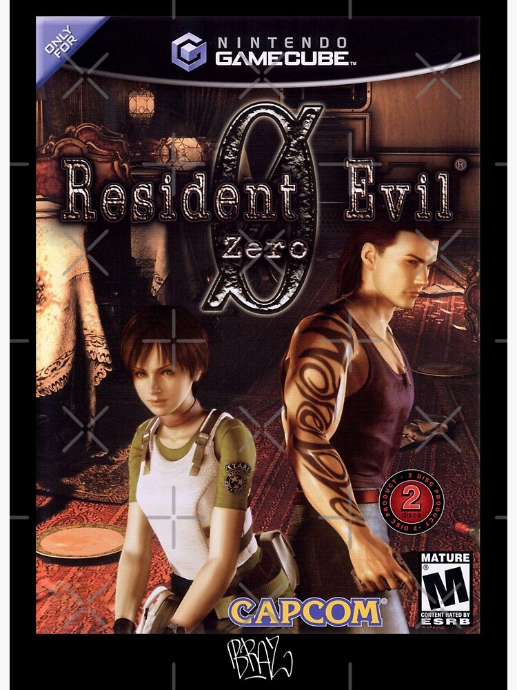 Resident Evil 0 Us Gamecube Cover Art Original No Neon Art Board Print By Lilflipjimmy Redbubble