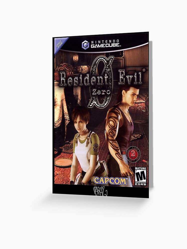 Resident Evil 0 Us Gamecube Cover Art Original No Neon Greeting Card