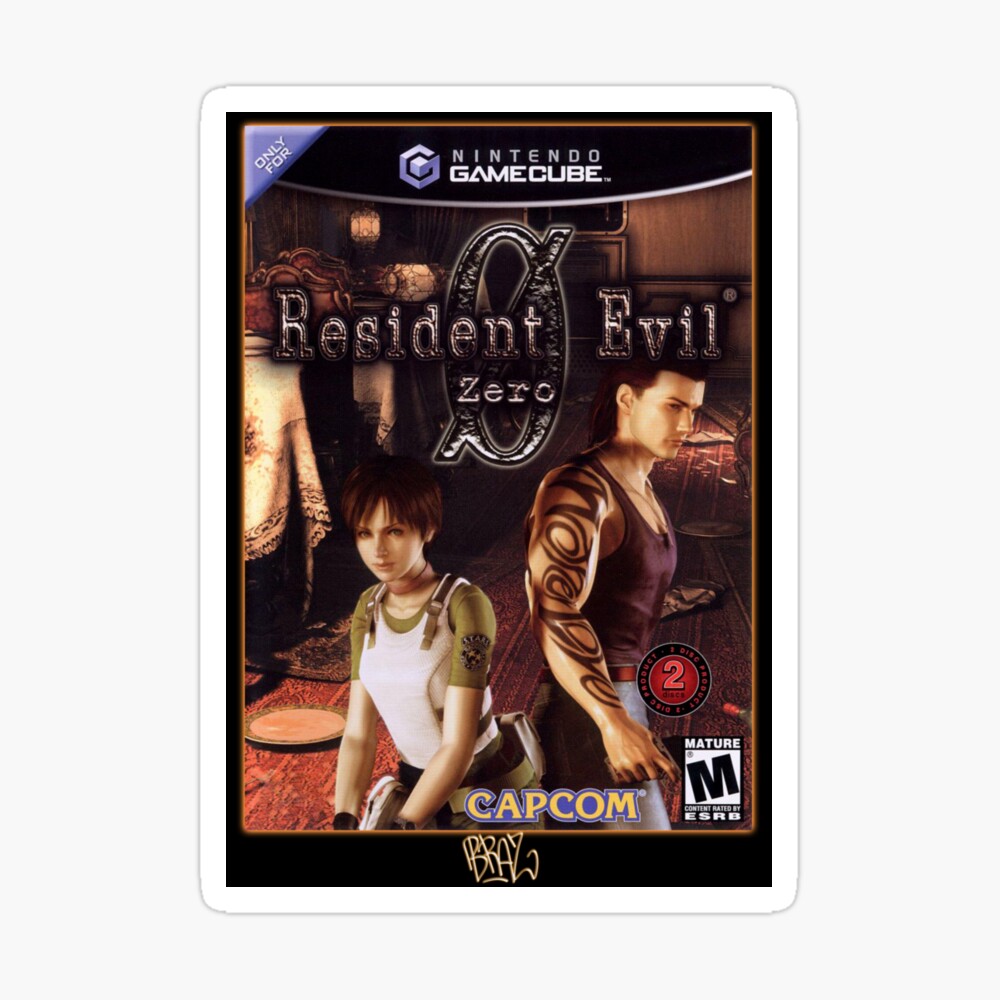 Resident Evil 0 Gamecube Us Art Cover Original Neon Poster By Lilflipjimmy Redbubble