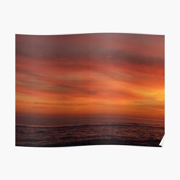 Orange Beach Sunset 6 Poster