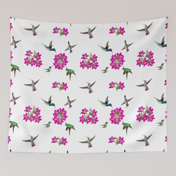 Item preview, Sipping sweet - Bauhinia and hummers designed and sold by Rachel Lee Young - Land of the Hummingbird.