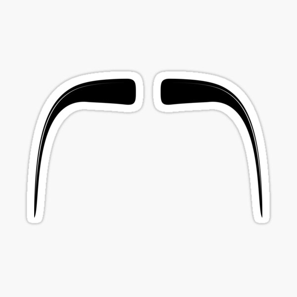 Fu Manchu Moustache Sticker