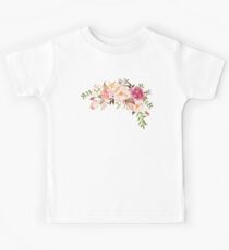 Camiseta para niños Romántico ramo de flores de acuarela