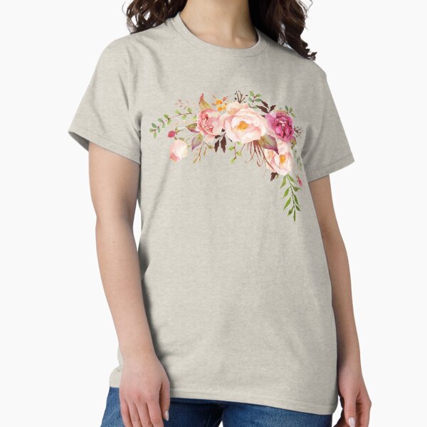 Aperçu de l'œuvre Bouquet de fleurs aquarelle romantique créée et vendue par junkydotcom.